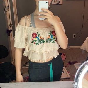 off the shoulder shirt
